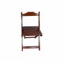Imagem de Kit 6 Cadeiras Dobráveis de Madeira Maciça Ideal para Bar e Restaurante - Imbuia