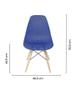 Imagem de Kit 6 Cadeiras Eames Design Colméia Eloisa Colorida Azul Marinho