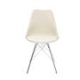 Imagem de Kit 6 Cadeiras Eames Leda Estofada Nude Tower Cromado