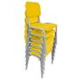 Imagem de Kit 6 cadeiras escolar infantil lg flex empilhavel t4