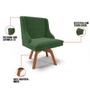 Imagem de Kit 6 Cadeiras Estofadas Giratória para Sala de Jantar Lia Suede Verde - Ibiza