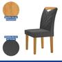 Imagem de Kit 6 Cadeiras Estofadas Texas Yescasa Cinamomo/Off White/Boucle Cinza