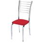 Imagem de Kit 6 cadeiras Iara cromada para cozinha-Assento vermelho-Gat Magazine