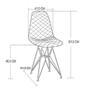 Imagem de Kit 6 Cadeiras Jantar Eames Eiffel Estofadas Vermelho Base Dourado