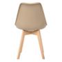 Imagem de Kit 6 Cadeiras Jantar Eames Wood Leda Design Estofada Fendi