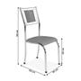Imagem de Kit 6 Cadeiras para Cozinha Belize Cromado/Bege 7077 - Wj Design