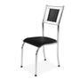 Imagem de Kit 6 Cadeiras para Cozinha Belize Cromado/Preto 7077 - Wj Design