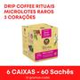 Imagem de Kit 6 Café Drip Coffee Florada 3 Corações - 60 Unidades