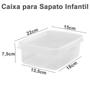 Imagem de Kit 6 Caixa Plástica Organizador para Calçado Infantil  Tênis Sapato de Criança Empilhável Ordene Mini