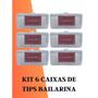 Imagem de Kit 6 Caixas Tip Gel Soft Transparente Acrigel Bailarina Caixa 1440un Postiças Color Luxo