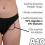 Imagem de Kit 6 Calcinhas Algodão Tanga Sortida Conforto A10 Feminina