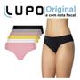 Imagem de Kit 6 Calcinhas Lupo Original Algodão Sem Costura 40353