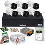 Imagem de Kit 6 Camera de Seguranca Intelbras Bullet vhl 1120b Externa Dvr 8 canais multi hd 1tb