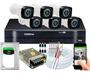 Imagem de Kit 6 Câmeras de Segurança  Dvr 8 Ch Intelbras Full hd Completo Òtima Resolução