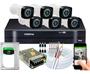 Imagem de Kit 6 Câmeras de Segurança hd Dvr 8 Ch Intelbras Full hd Completo