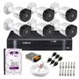 Imagem de Kit 6 Câmeras de Segurança Intelbras VHD 3130 B G6 HD 720p 30m Infra METAL + DVR Intelbras + HD 1TB