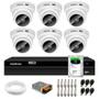 Imagem de Kit 6 Câmeras Dome VHC 1120 D HD 720p HDCVI Infravermelho de 20 metros 2.8mm Intelbras + DVR MHDX 1208 8 Canais Multi HD Intelbras + HD 2TB Skyhawk