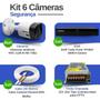 Imagem de Kit 6 Câmeras Intelbras VHC 1120 B HD 720p Visão Noturna 20m Resistente à Chuva IP66 + Dvr Tudo Forte TFHDX 3308 Full HD 8 Canais Com App Xmeye