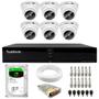 Imagem de Kit 6 Câmeras Intelbras VHC 1120 D HD 720p Dome Infravermelho de 20 metros Lente 2.8mm + Dvr Tudo Forte TFHDX 3308 Full HD 8 Canais + HD 2TB BarraCuda