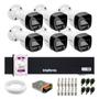 Imagem de Kit 6 Câmeras Intelbras VHD 1220 B G7 Full Color Bullet Full HD 1080p Multi HD IR 20m + DVR Gravador de Vídeo Intelbras MHDX 3108-C + HD 2TB Purple