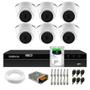 Imagem de Kit 6 Câmeras Intelbras VHD 1220 D G7 Dome Full HD com Visão Noturna de 20m Multi HD + DVR Intelbras MHDX 1208 8 Canais + HD SkyHawk 1TB