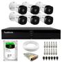 Imagem de Kit 6 Câmeras Intelbras VHD 1230 B Full HD Bullet Visão Noturna de 30 metros IP67 + Dvr Tudo Forte TFHDX 3308 8 Canais App Xmeye + HD 2TB BarraCuda