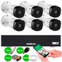 Imagem de Kit 6 Câmeras Intelbras VHD 1530 B 5 megapixel HDCVI Infra 30m IP67 + DVR Intelbras MHDX 3008-C 8 Canais