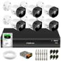 Imagem de Kit 6 Câmeras Intelbras VHD 3530 B 5MP HDCVI Bullet Visão Noturna 30m IP67 + DVR Intelbras IMHDX 5108 8 Canais + HD 1TB BarraCuda