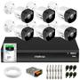 Imagem de Kit 6 Câmeras Intelbras VHD 3530 B 5MP HDCVI Bullet Visão Noturna 30m IP67 + DVR Intelbras IMHDX 5108 8 Canais + HD SkyHawk 1TB