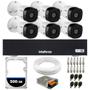 Imagem de Kit 6 Câmeras Intelbras VHL 1220 B Full HD 1080p Visão Noturna 20m Proteção IP66 + DVR Gravador MHDX 1008-C 8 Canais + HD 500GB