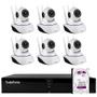 Imagem de Kit 6 Câmeras Robô IP Wifi HD 720p Sem Fio áudio e Visão Noturna Tudo Forte + DVR Gravador TFHDX 3304 4 Canais + HD 2TB Purple