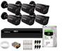 Imagem de Kit 6 Câmeras Segurança Black Full Hd 1080p Infra 20m Dvr Intelbras Mhdx 1208 8 Canais Hd 2tb