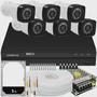 Imagem de Kit 6 Cameras Seguranca Full Hd Dvr 8 Ch Intelbras 200m Cabo