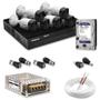 Imagem de Kit 6 Câmeras Segurança Intelbras Full Hd 1080p Com Dvr Mhdx 1208 1080p Com HD 2TB Purple Completo