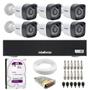 Imagem de Kit 6 Câmeras Tudo Forte TF 2020 B Full HD 1080p Bullet Visão Noturna 20M Proteção IP66 + DVR Intelbras MHDX 3008-C 8 Canais + HD 1TB Purple