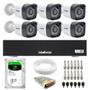 Imagem de Kit 6 Câmeras Tudo Forte TF 2020 B Full HD 1080p Bullet Visão Noturna 20M Proteção IP66 + DVR Intelbras MHDX 3108-C 8 Canais + HD 1TB Barracuda