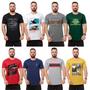 Imagem de Kit 6 Camisetas Masculinas 100% Algodão Fio 30 Premium Slim