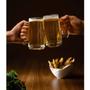 Imagem de Kit 6 Caneca 380 Ml de Vidro Temperado Com Alça para Chopp