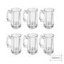 Imagem de Kit 6 Canecas 380ml Cerveja Chopp Vidro Resistente 0 Grau