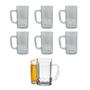 Imagem de Kit 6 Canecas De Chopp Cerveja Vidro 300ml Bar Restaurante