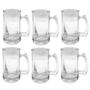 Imagem de Kit 6 Canecas De Vidro Zero Grau Temperado Grosso Chopp Cerveja Congelável 350ml