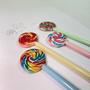 Imagem de Kit 6 canetas de pirulito escola divertida