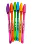 Imagem de Kit 6 canetas esferográficas coloridas - ponta média 1.0mm