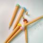 Imagem de Kit 6 canetas formato de casquinha de sorvete fofas e divertidas papelaria criativa