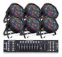 Imagem de Kit 6 Canhao De Led 18 Leds 1w Rgb Dmx Iluminacao + Mesa DMX