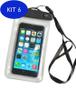 Imagem de Kit 6 Capa Bolsa A Prova D'Água Proteção Chuva Mergulho Smartphone