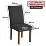 Imagem de Kit 6 Capa para Cadeiras Estofadas Mesa 6 Lugares Tecido Malha Spandex Coladinha Jantar