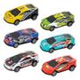 Imagem de Kit 6 Carrinhos De Fricção Metal Racing Estilo Hot Wheels