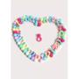 Imagem de Kit 6 cartela de fecho com 4 mini elástico rabico infantil colorido com pompom divertido