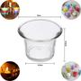 Imagem de Kit 6 Castiçal De Vidro Redondo Para Vela Decoração Pote Porta Candelabro Suporte Luxo Decorativo